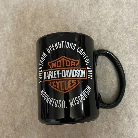 Harley-Davidson Powertrain Operations Wauwatosa, Wisconsin Black 12oz Coffee Mug - Picture 8 of 8